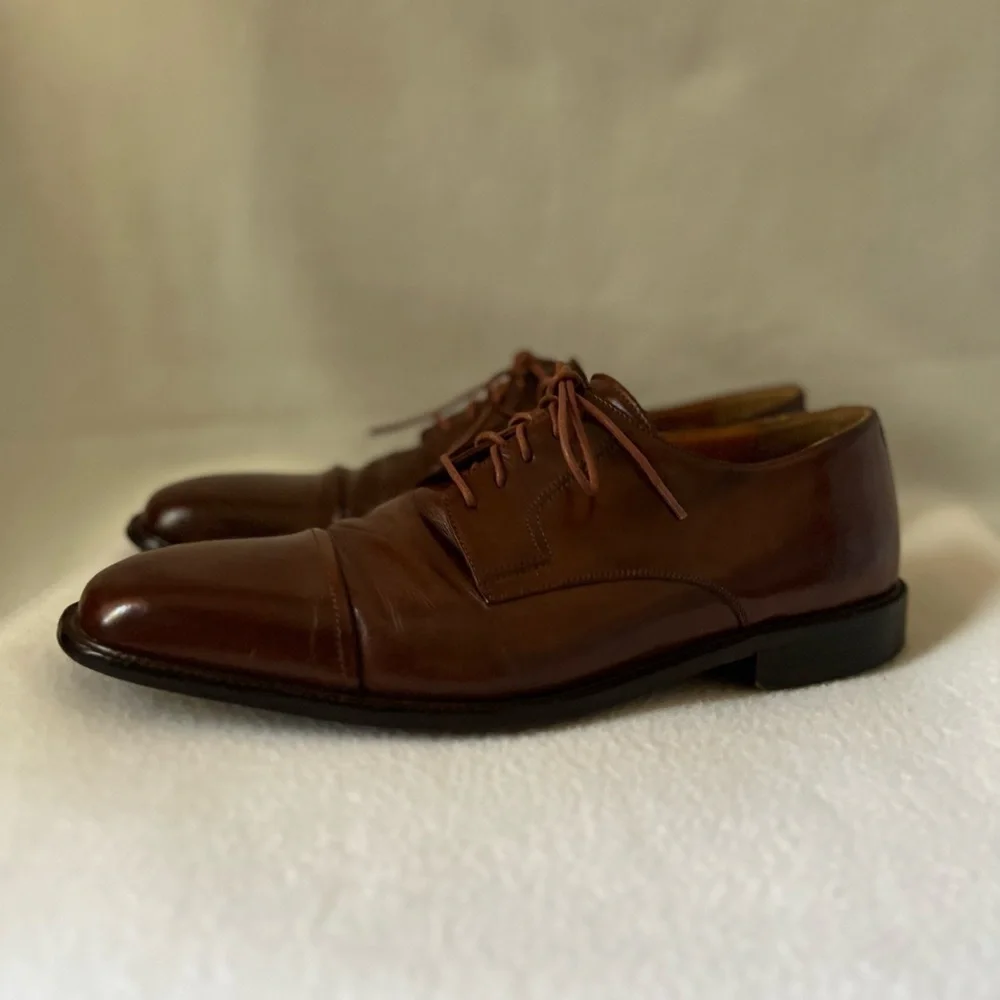 J. Murphy Size 11 1/2M Men’s Brown Leather Lace Up Shoes